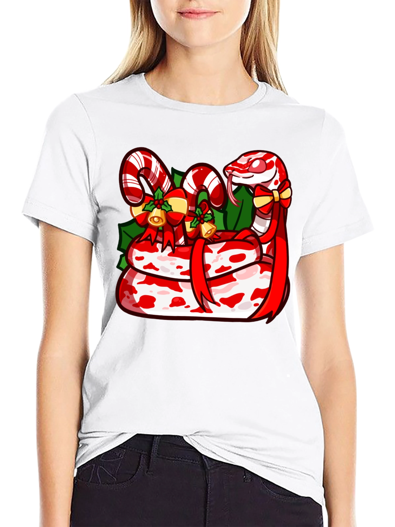Festive Snake Graphic T-Shirt