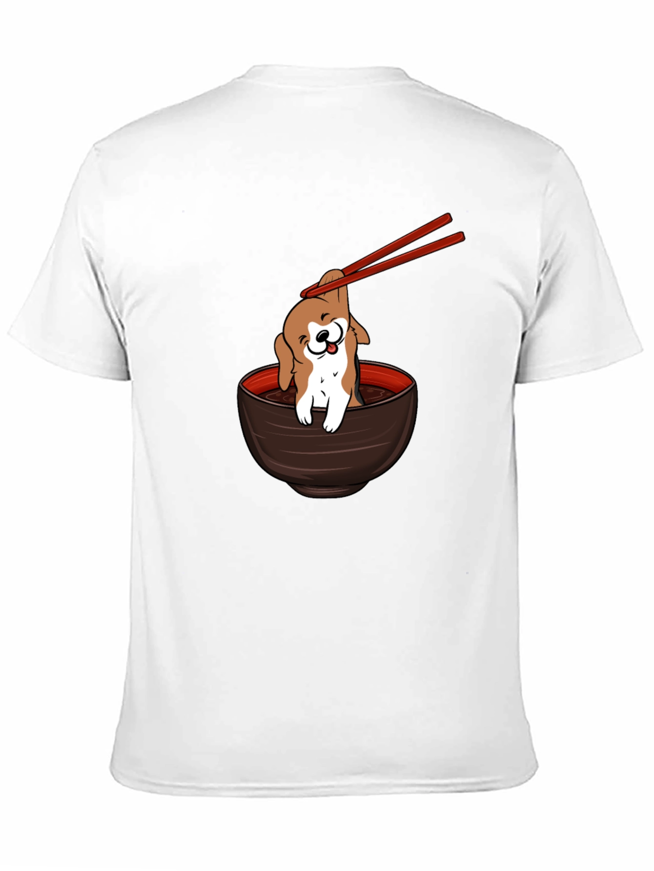 Dog Ramen Bowl T-Shirt - Cute Puppy Noodles Tee