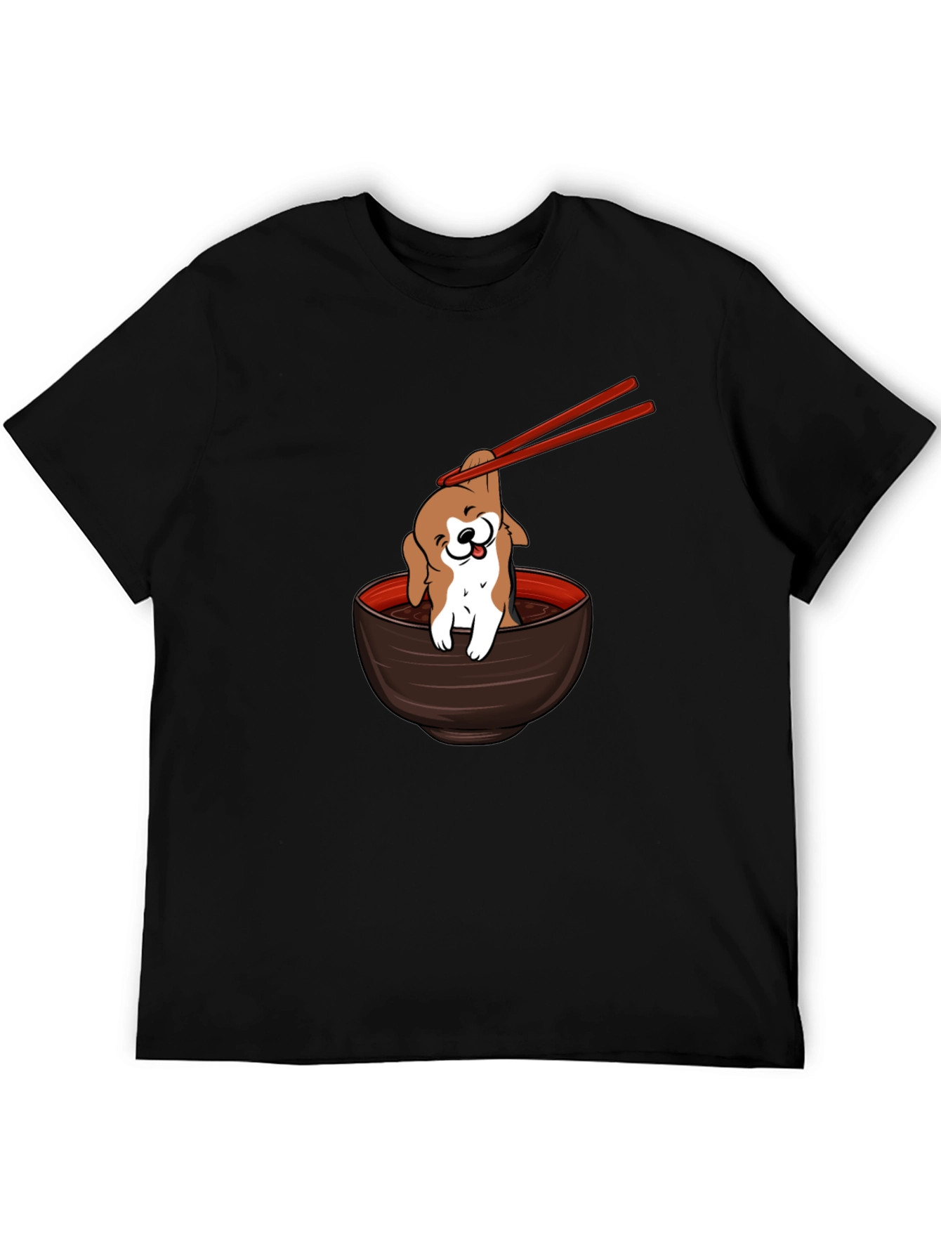 Dog Ramen Bowl T-Shirt - Cute Puppy Noodles Tee