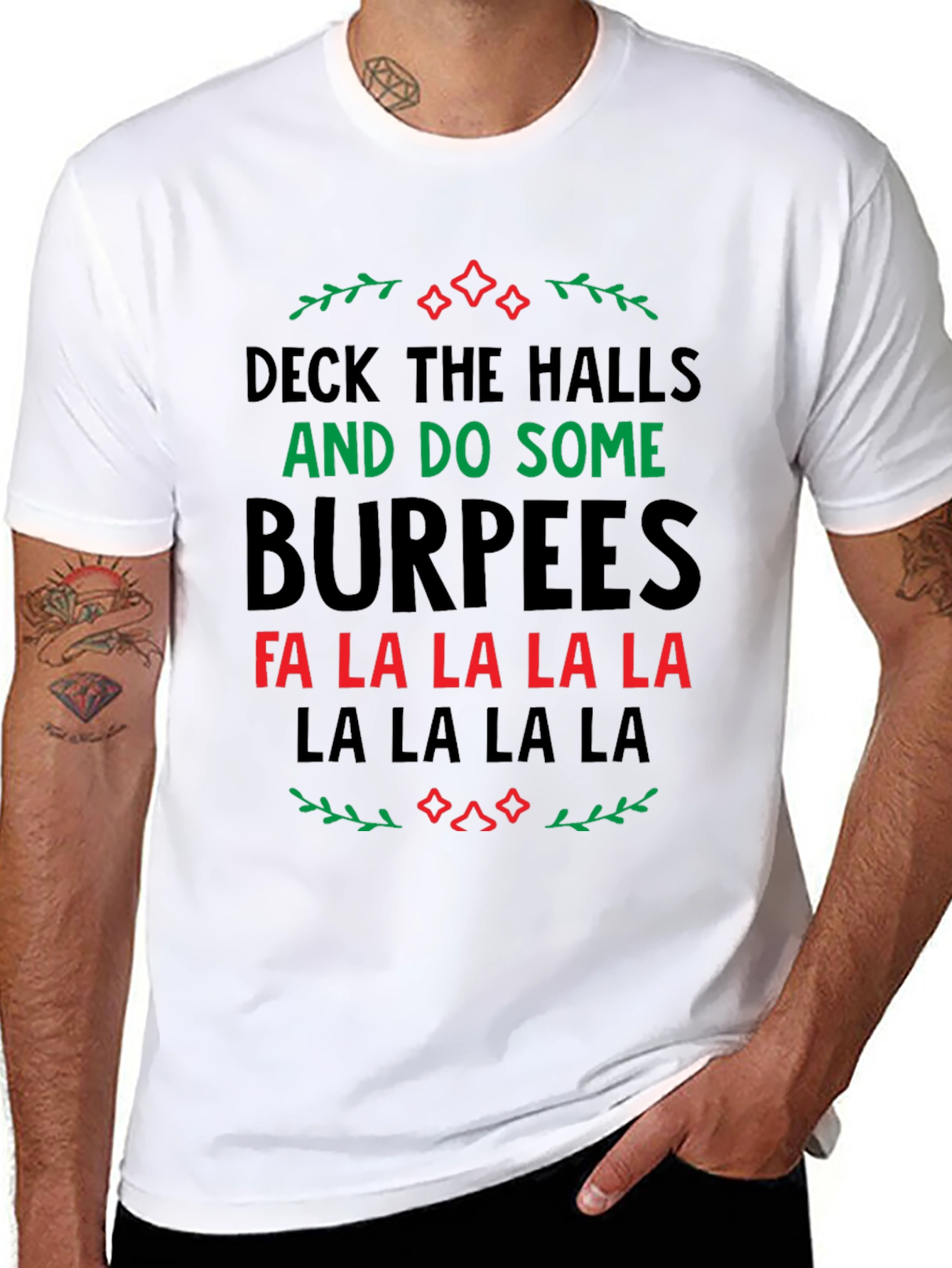 Deck The Halls Burpees Holiday T-Shirt
