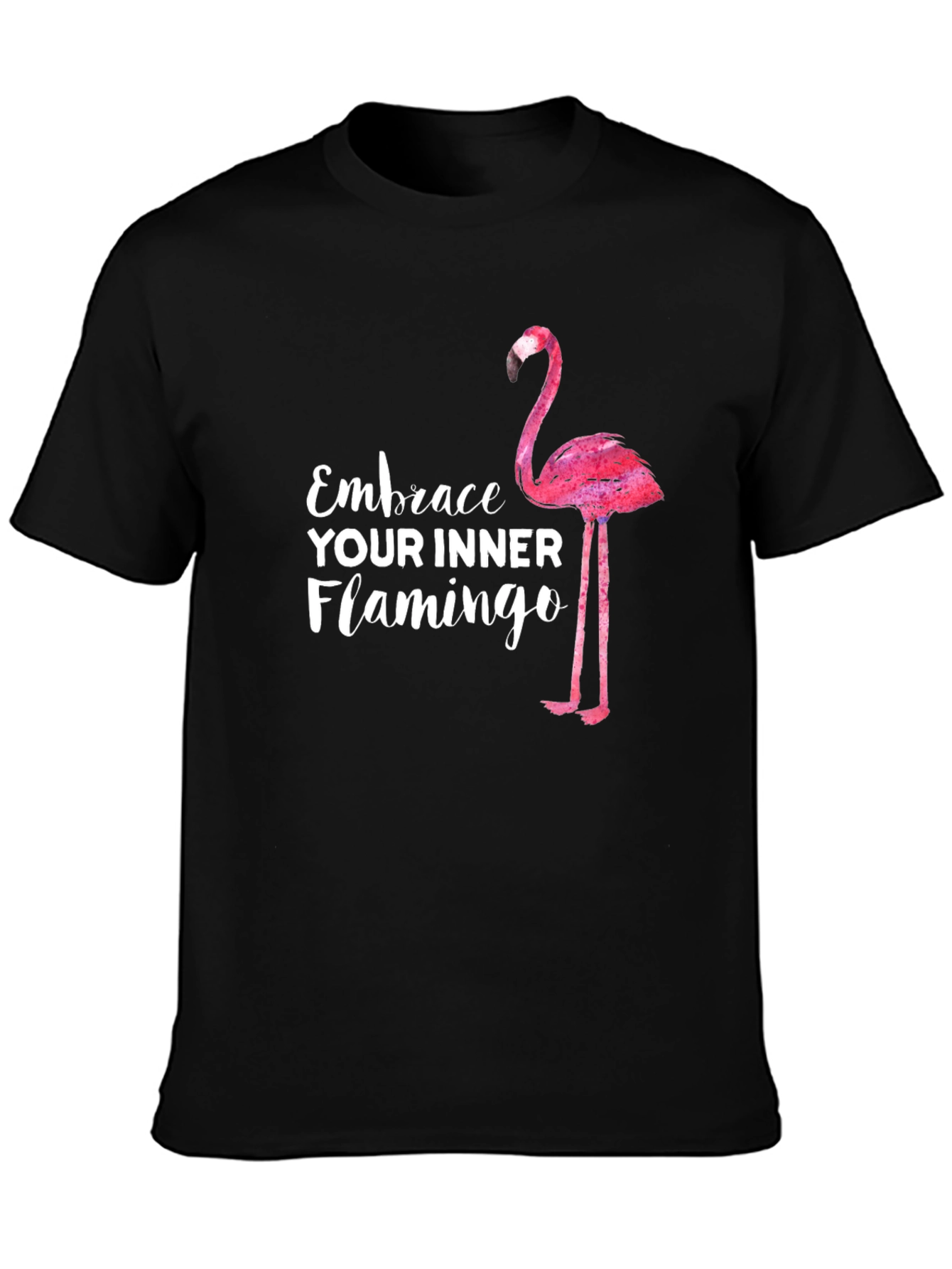 Embrace Your Inner Flamingo T-Shirt - Black