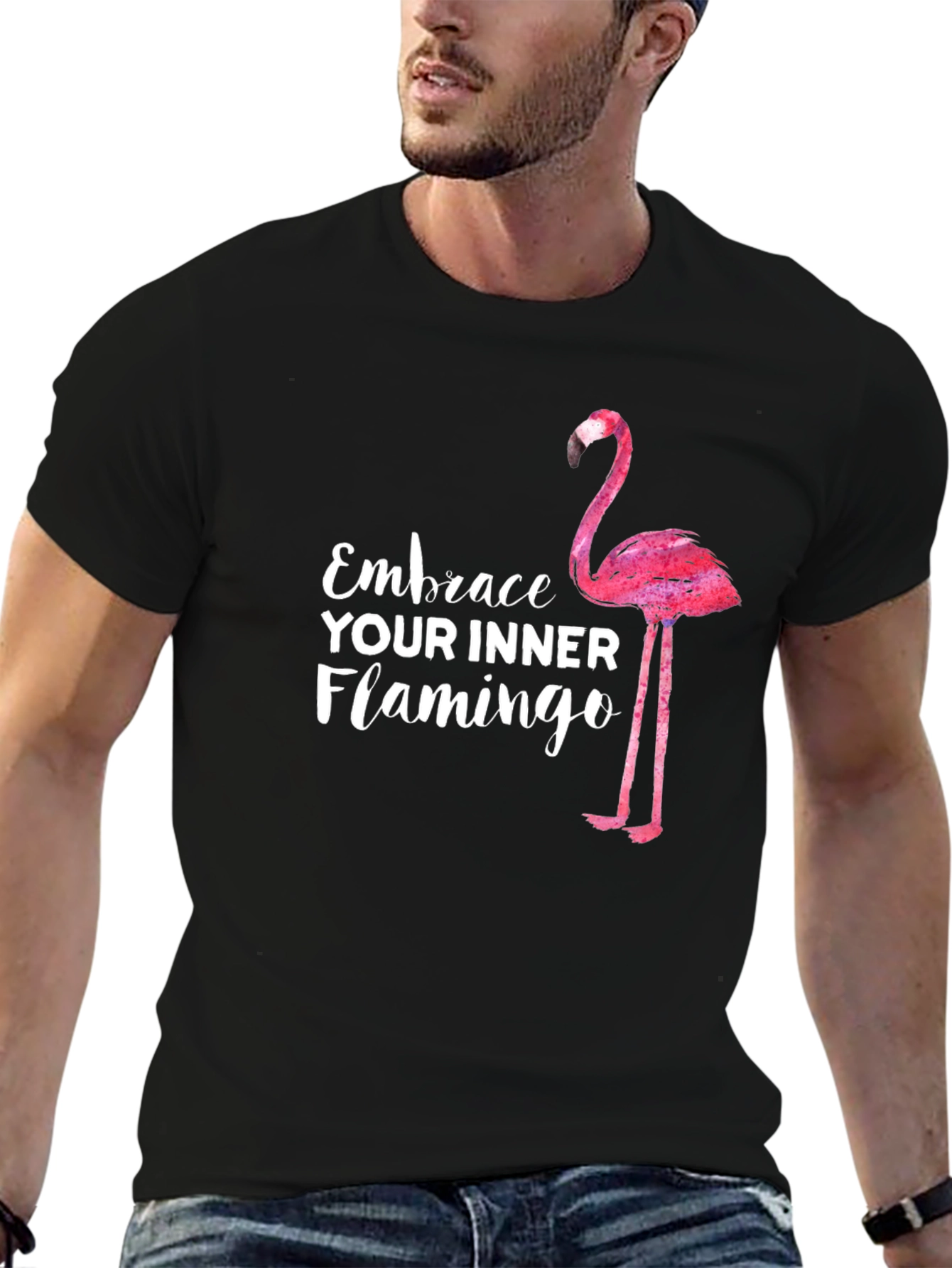 Embrace Your Inner Flamingo T-Shirt - Black