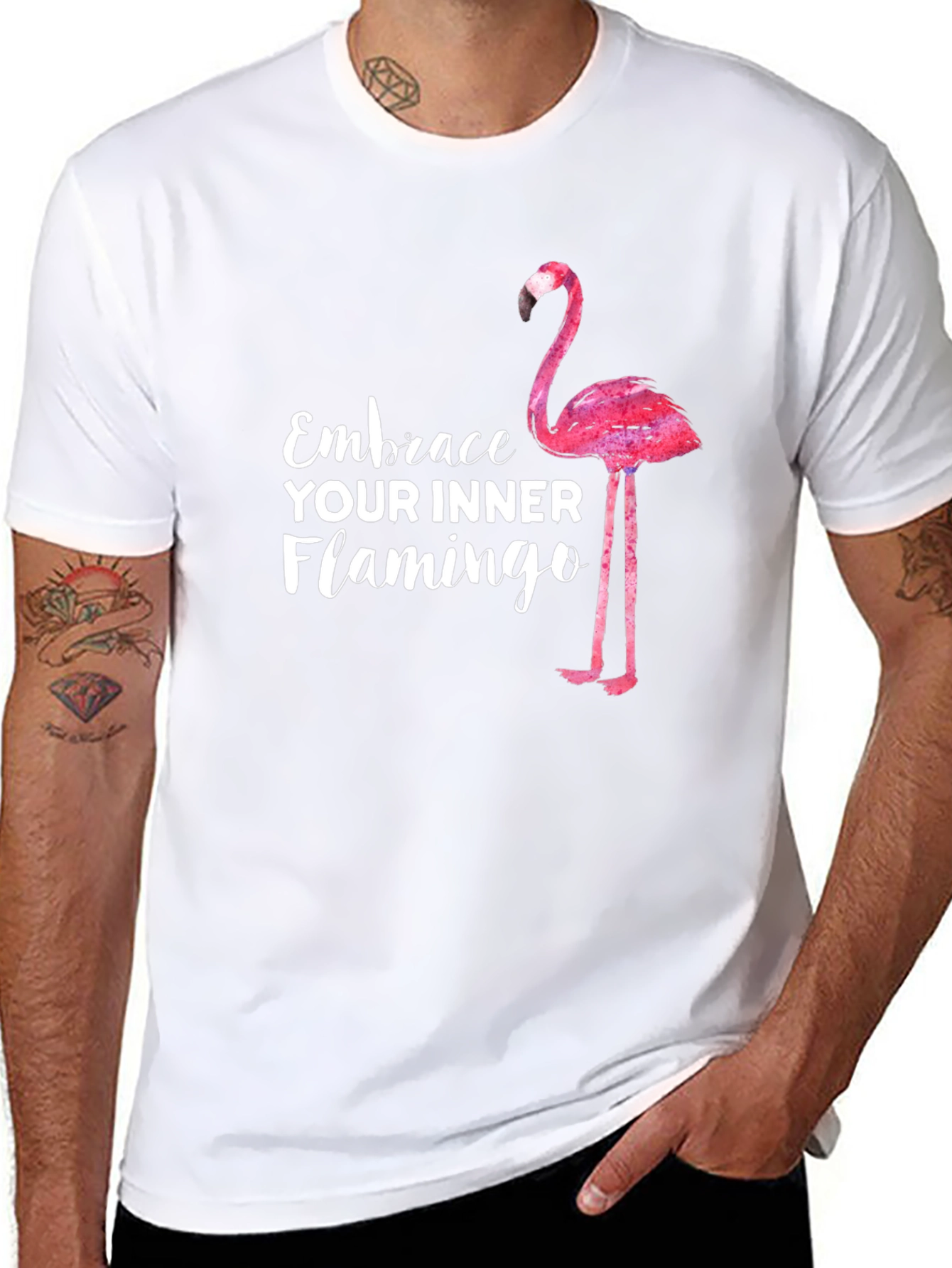 Embrace Your Inner Flamingo T-Shirt - Black