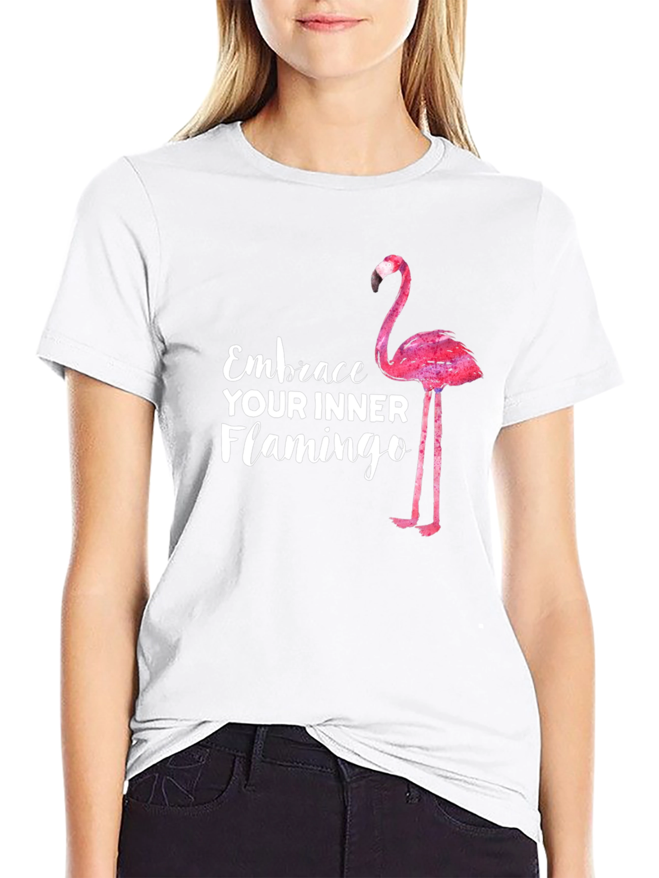 Embrace Your Inner Flamingo T-Shirt - Black