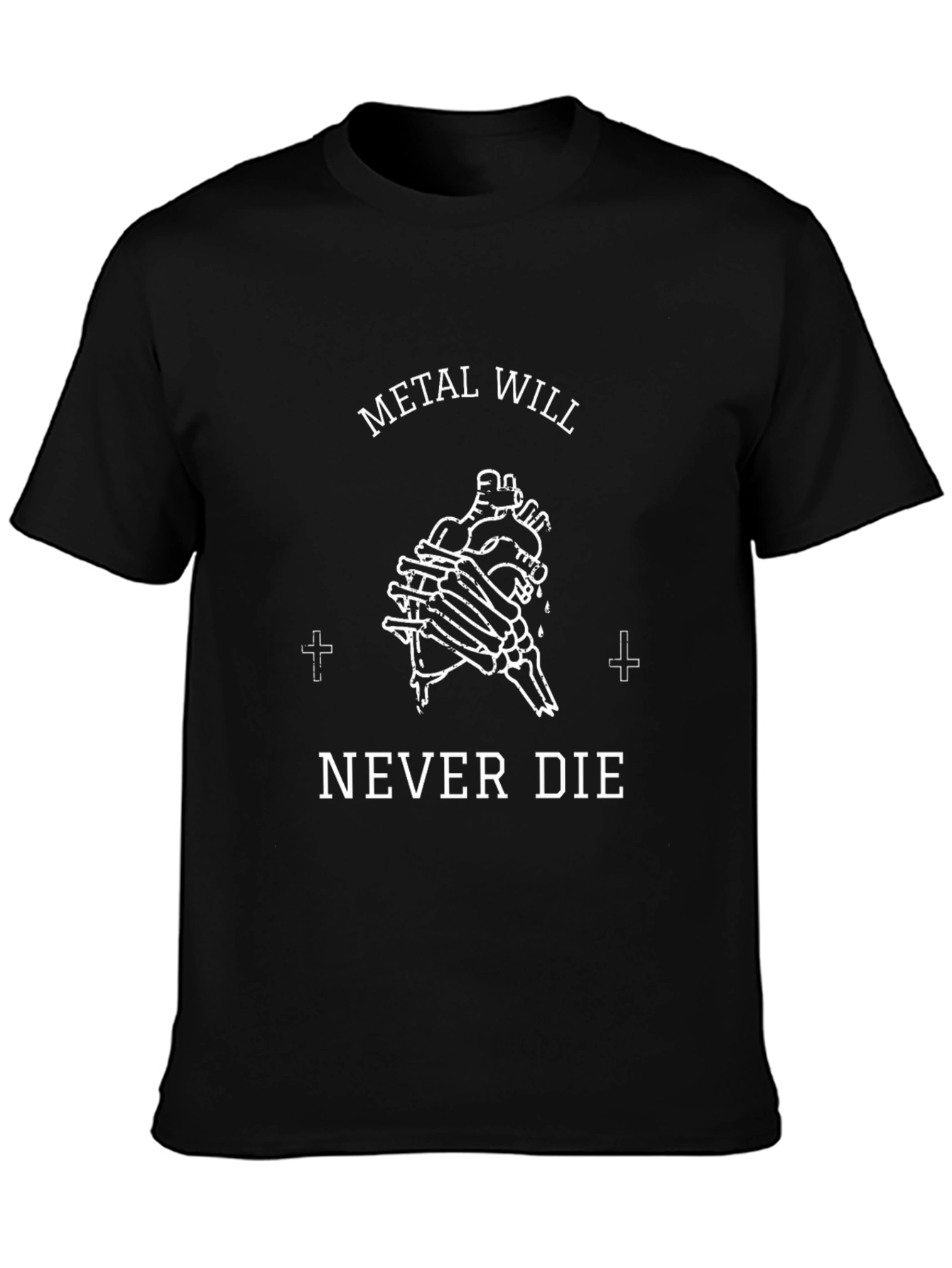 Metal Will Never Die Graphic Tee - Black