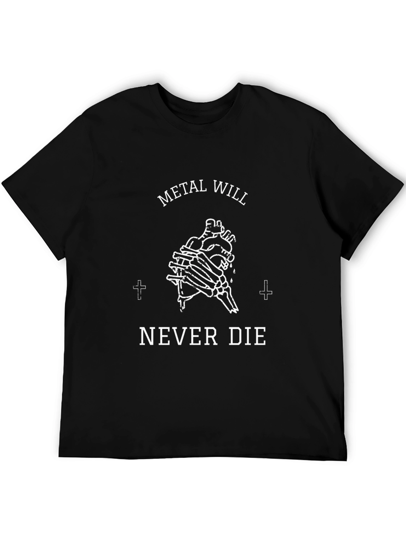 Metal Will Never Die Graphic Tee - Black