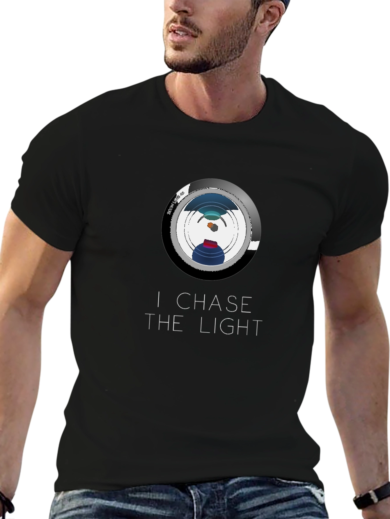 I Chase the Light Black Graphic Tee