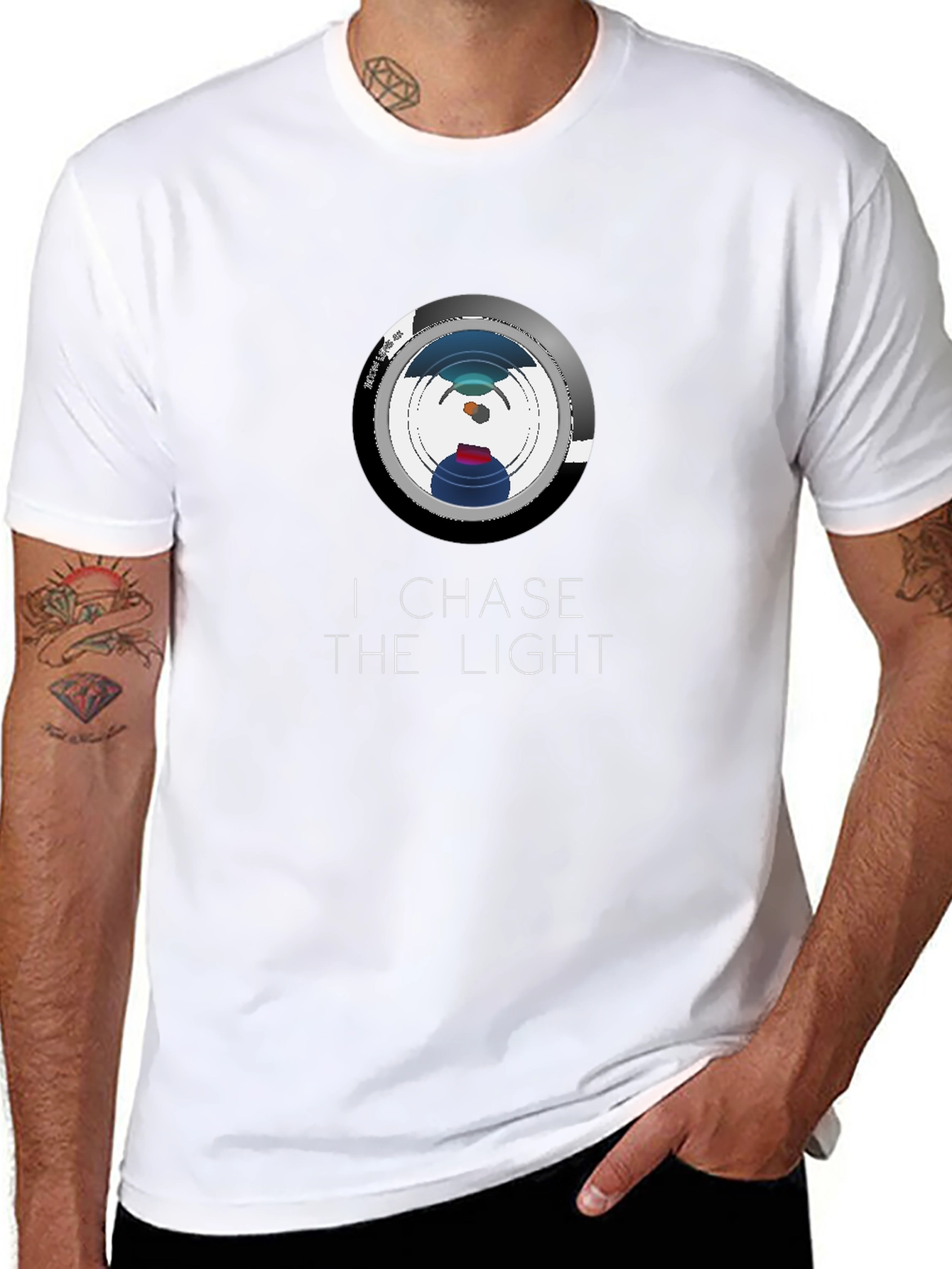 I Chase the Light Black Graphic Tee