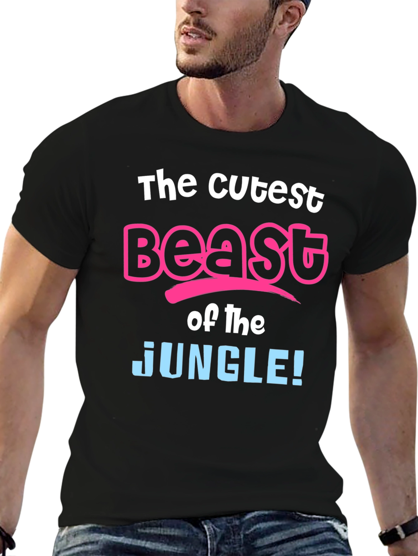 Cutest Beast of the Jungle Black T-Shirt