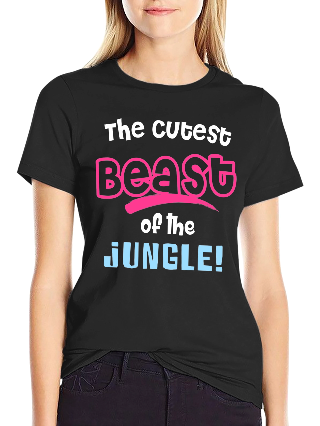 Cutest Beast of the Jungle Black T-Shirt