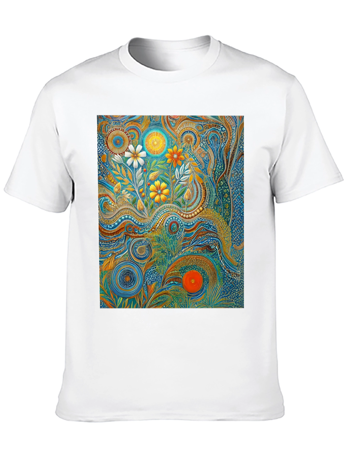 Psychedelic Floral Art T-Shirt