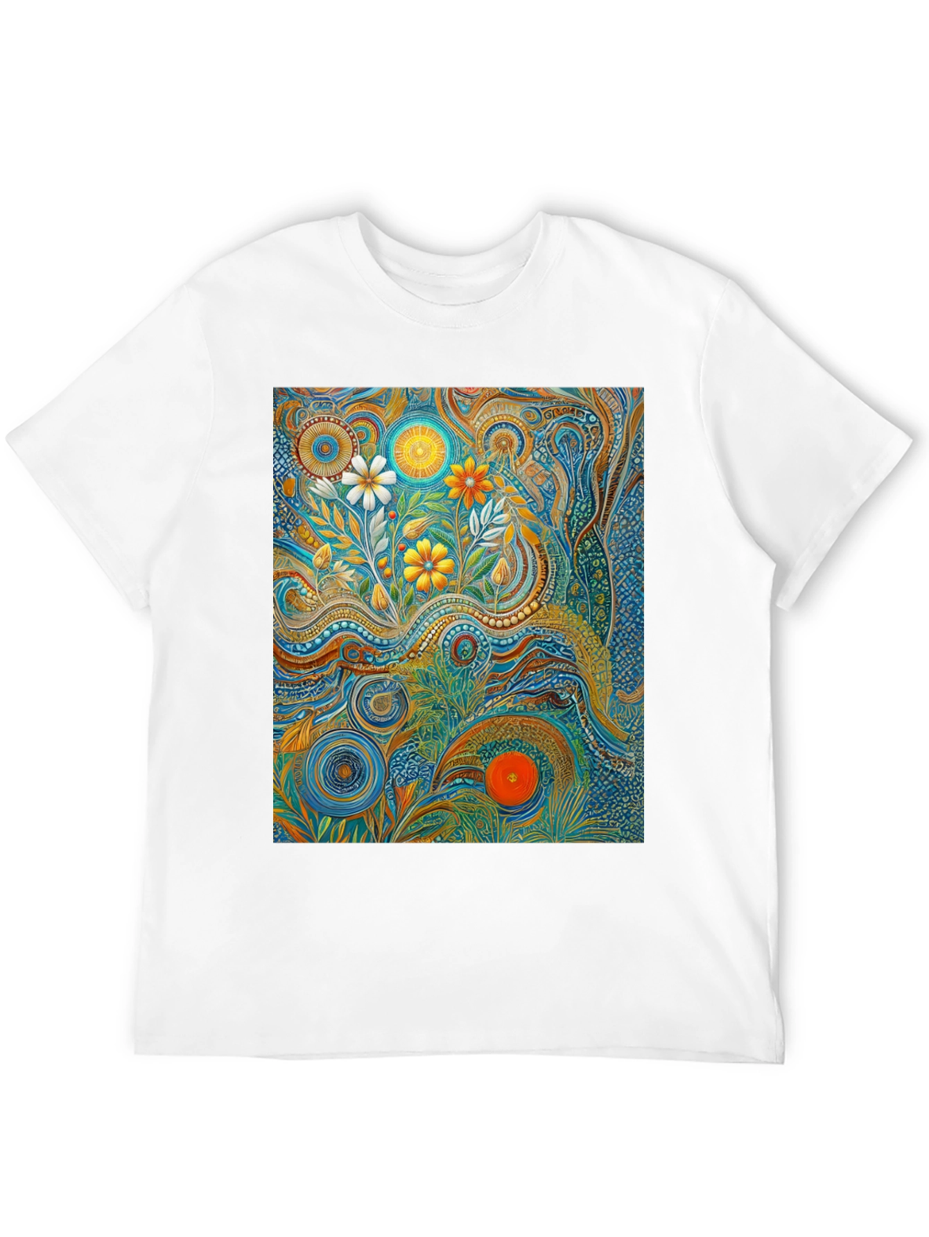 Psychedelic Floral Art T-Shirt
