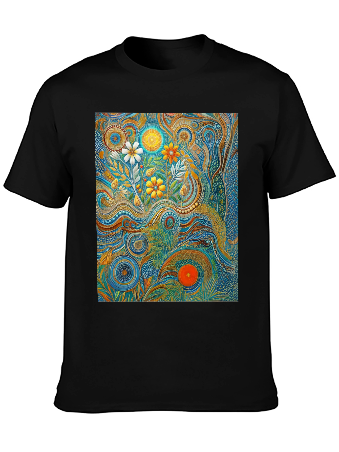Psychedelic Floral Art T-Shirt