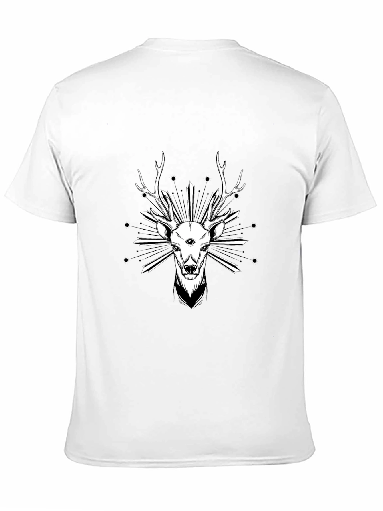 Mystic Deer Graphic Tee - Mens Black T-Shirt