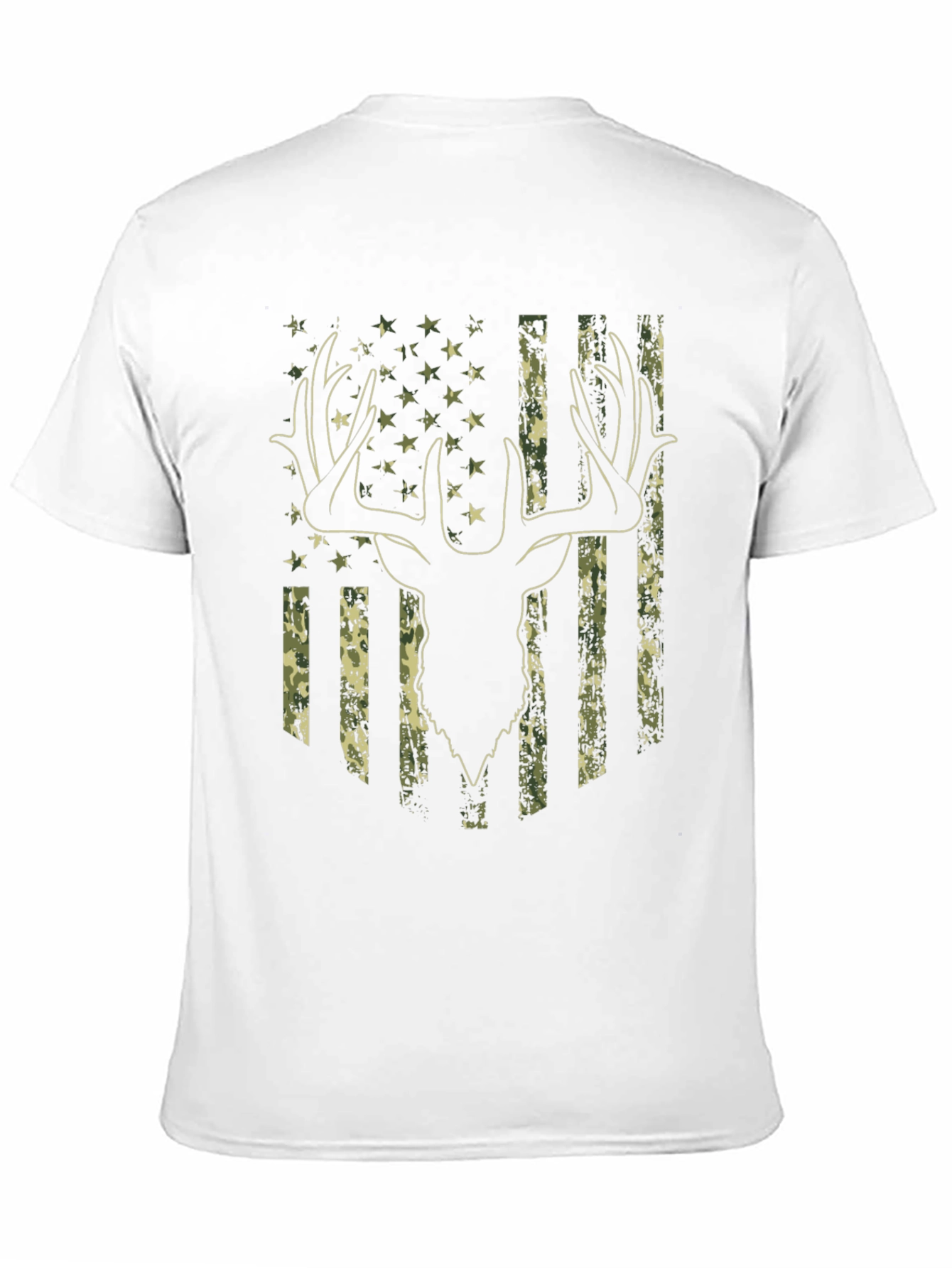 Camouflage Deer Flag Graphic Tee