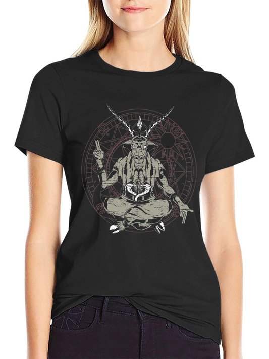 Baphomet Tee - Occult Goat Head Design