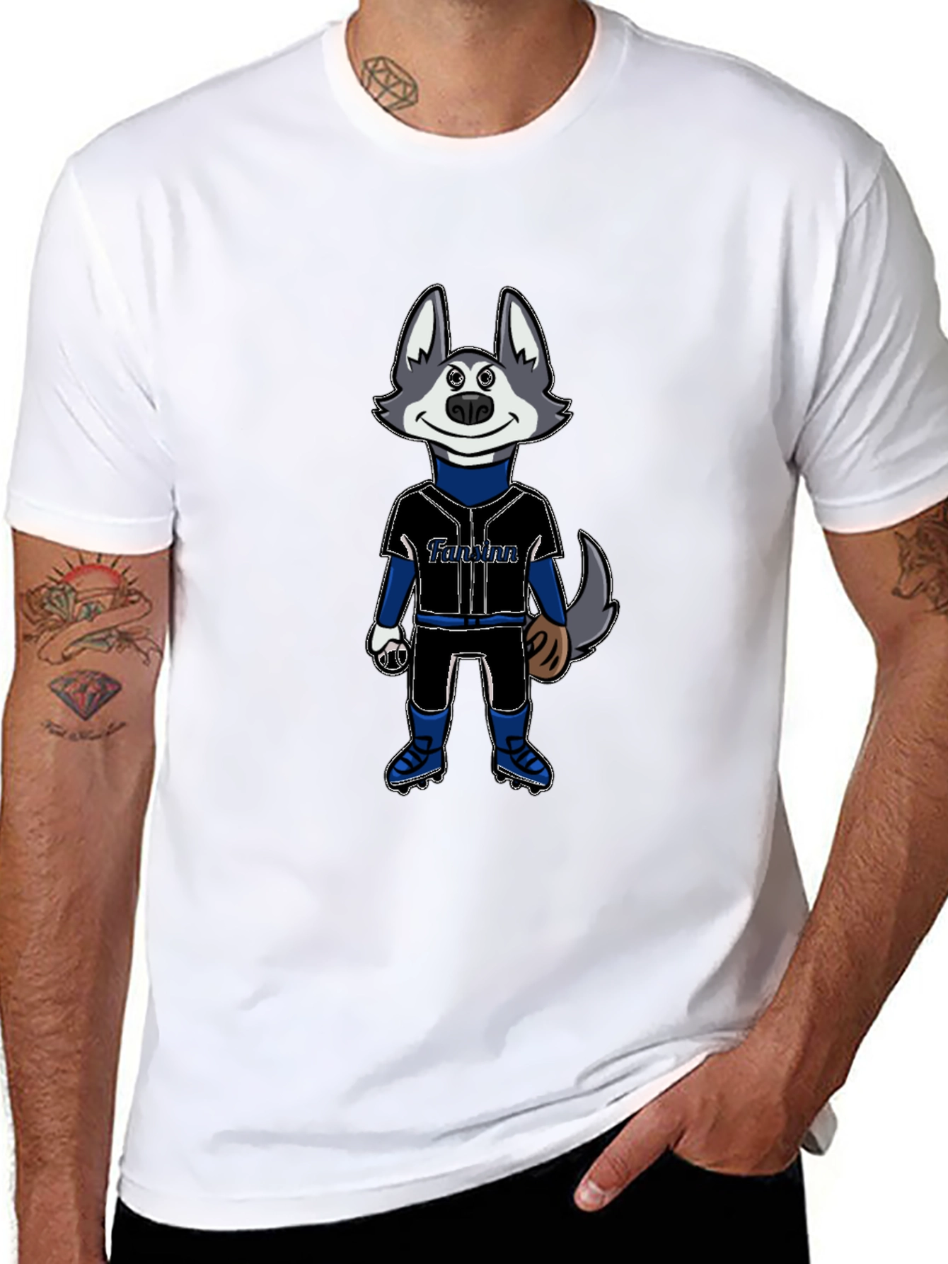 Funny Baseball Mascot Graphic T-Shirt