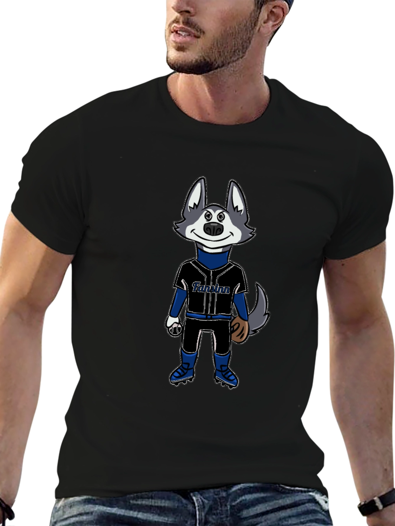 Funny Baseball Mascot Graphic T-Shirt