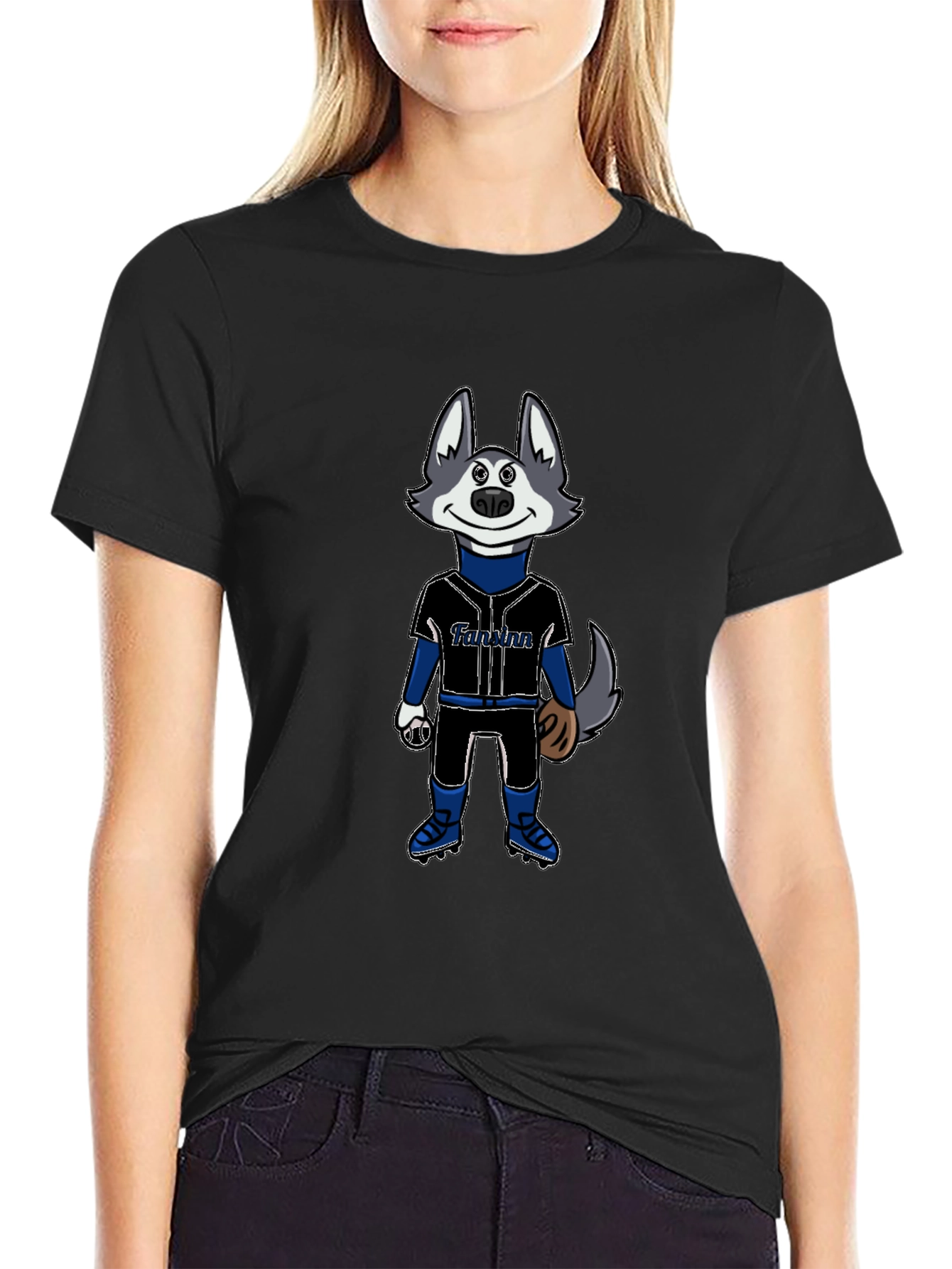 Funny Baseball Mascot Graphic T-Shirt