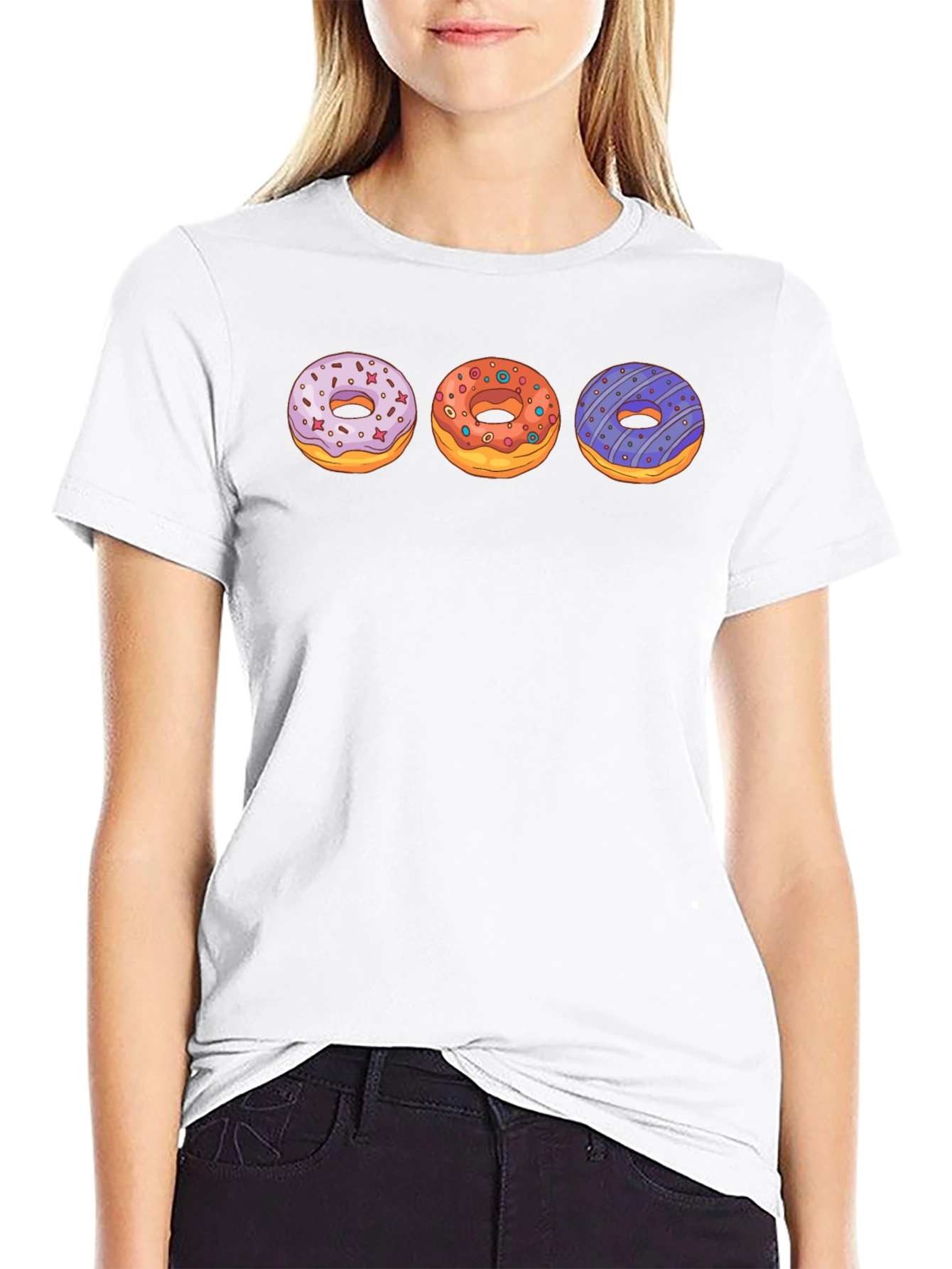 Donut Graphic T-Shirt - Trendy Casual Tee
