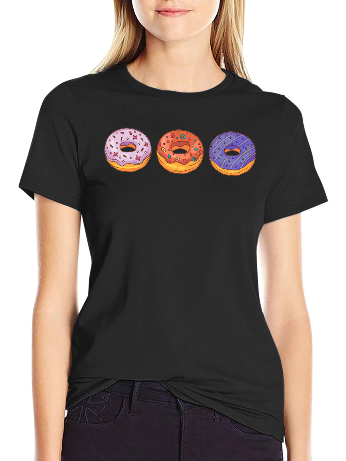 Donut Graphic T-Shirt - Trendy Casual Tee