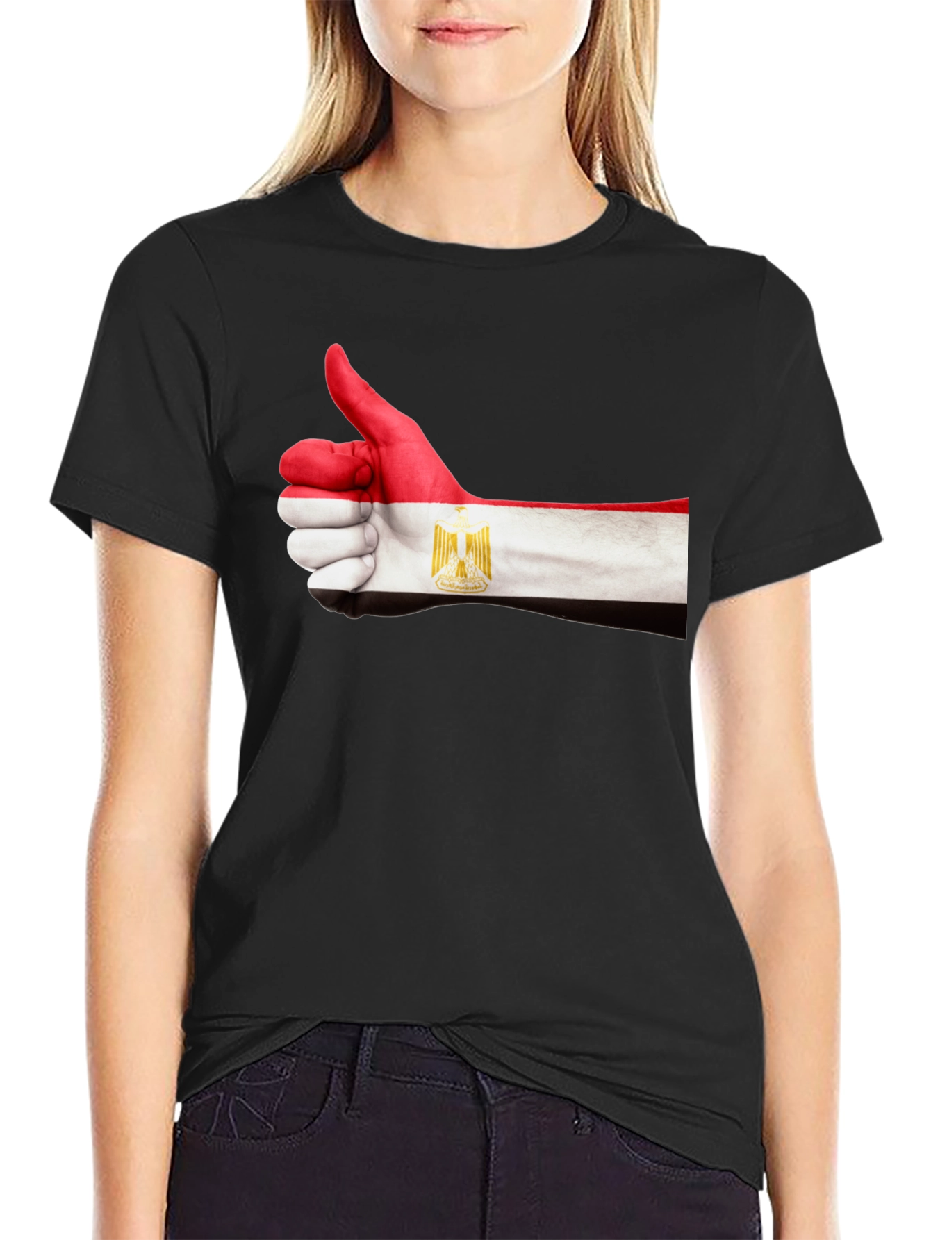 Egypt Flag Hand Thumbs Up T-Shirt