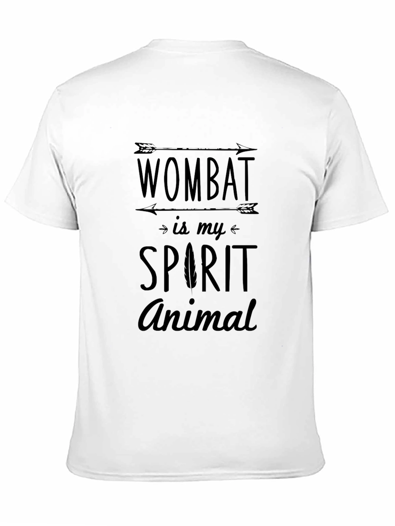 Wombat Spirit Animal Black T-Shirt
