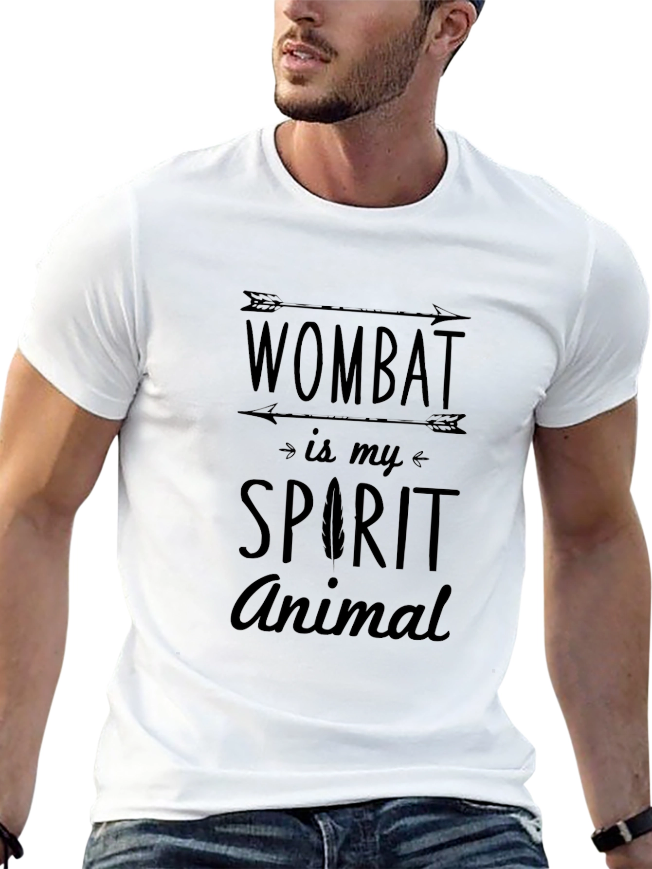 Wombat Spirit Animal Black T-Shirt