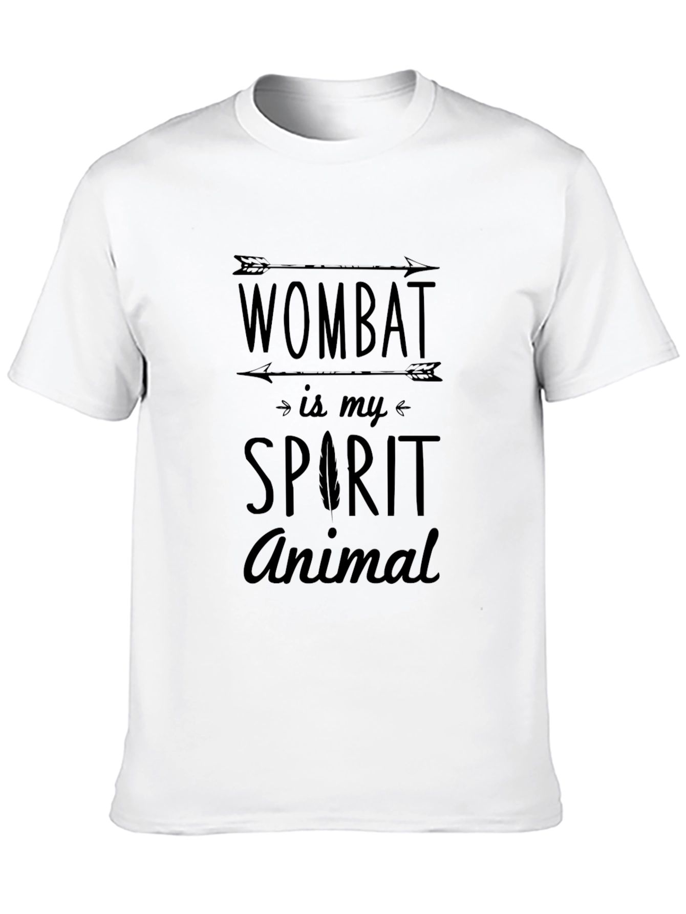 Wombat Spirit Animal Black T-Shirt