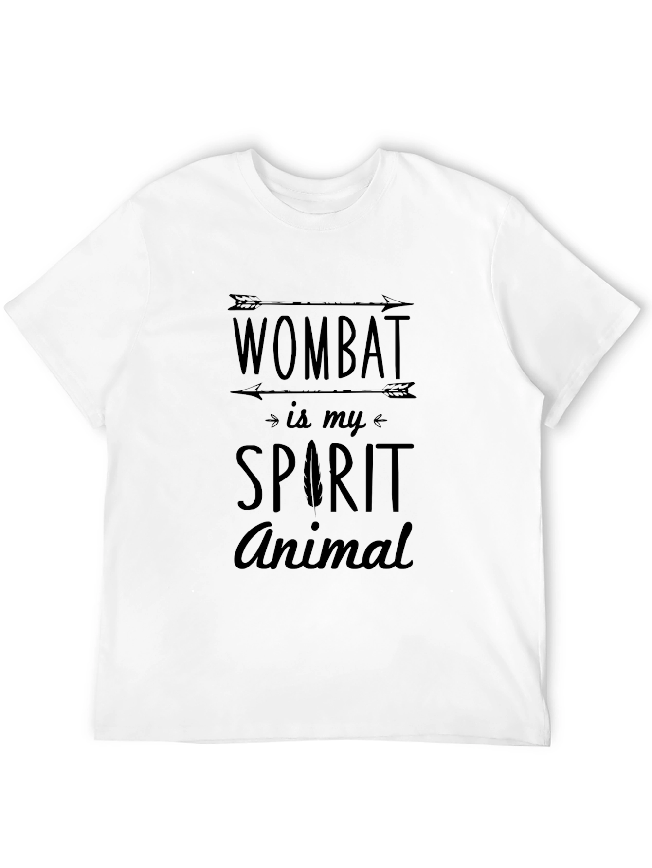 Wombat Spirit Animal Black T-Shirt