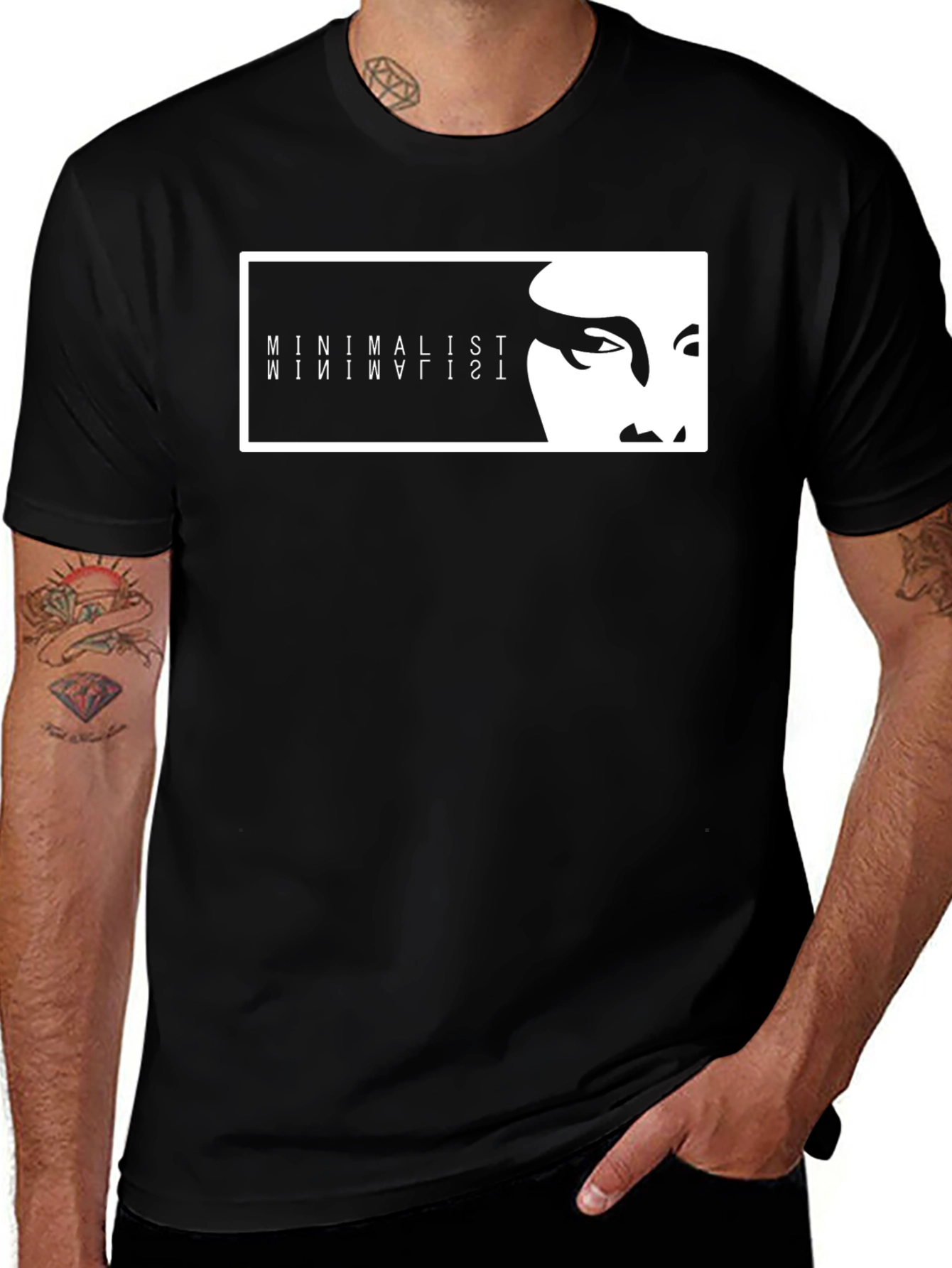 Minimalist Graphic Tee - Stylish Black Shirt