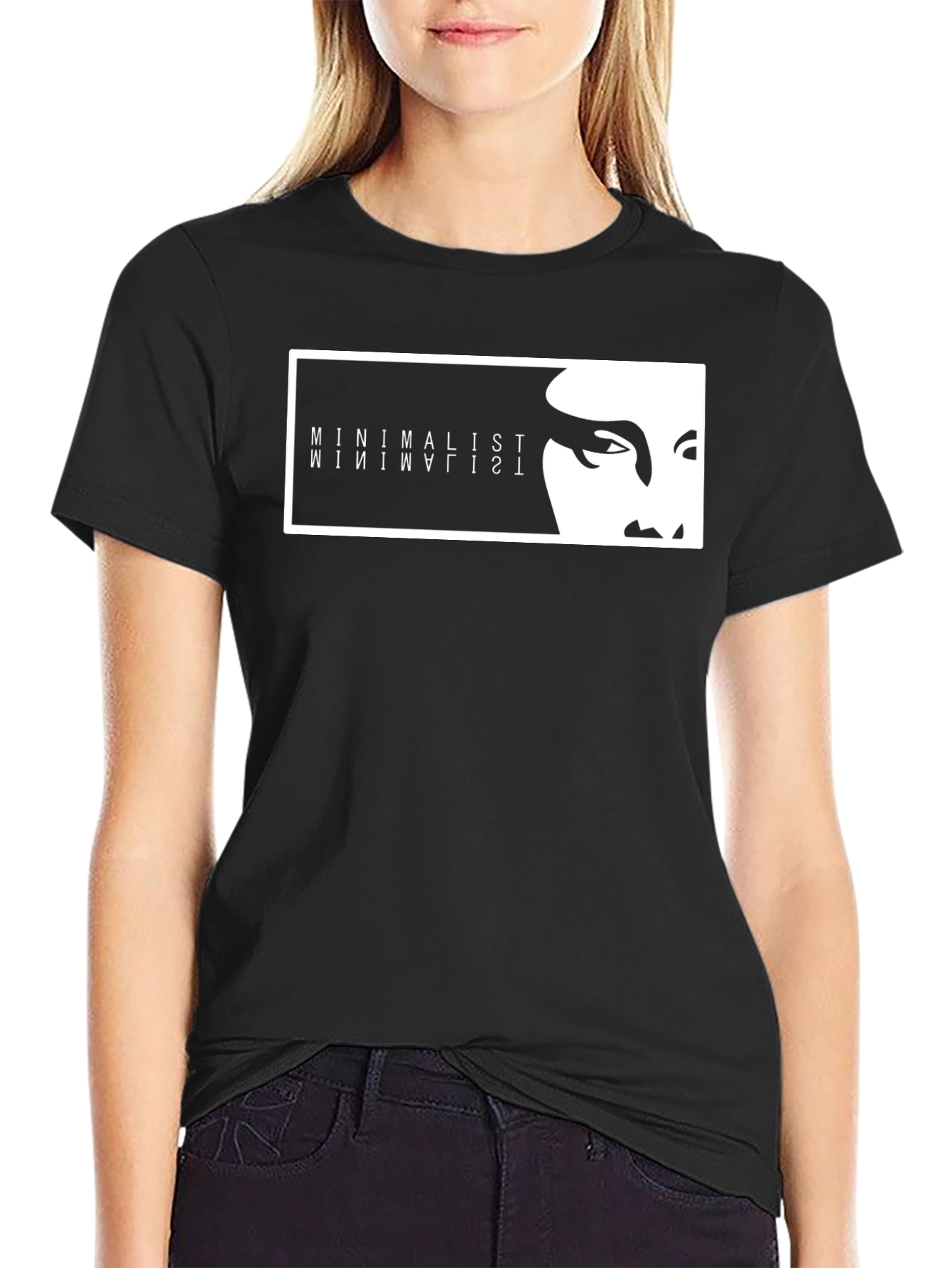Minimalist Graphic Tee - Stylish Black Shirt