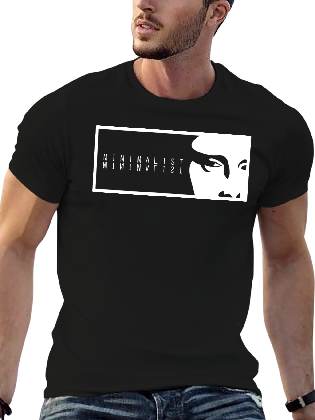 Minimalist Graphic Tee - Stylish Black Shirt