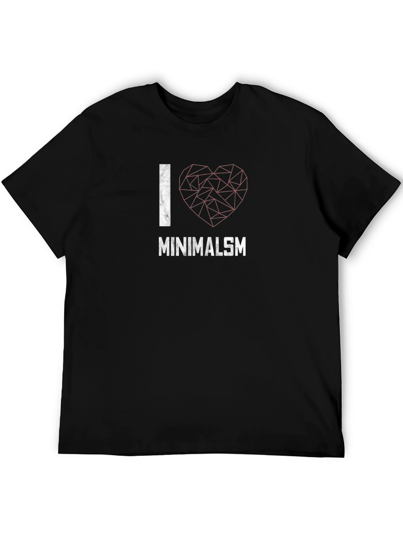 I Love Minimalism Graphic Tee - Black