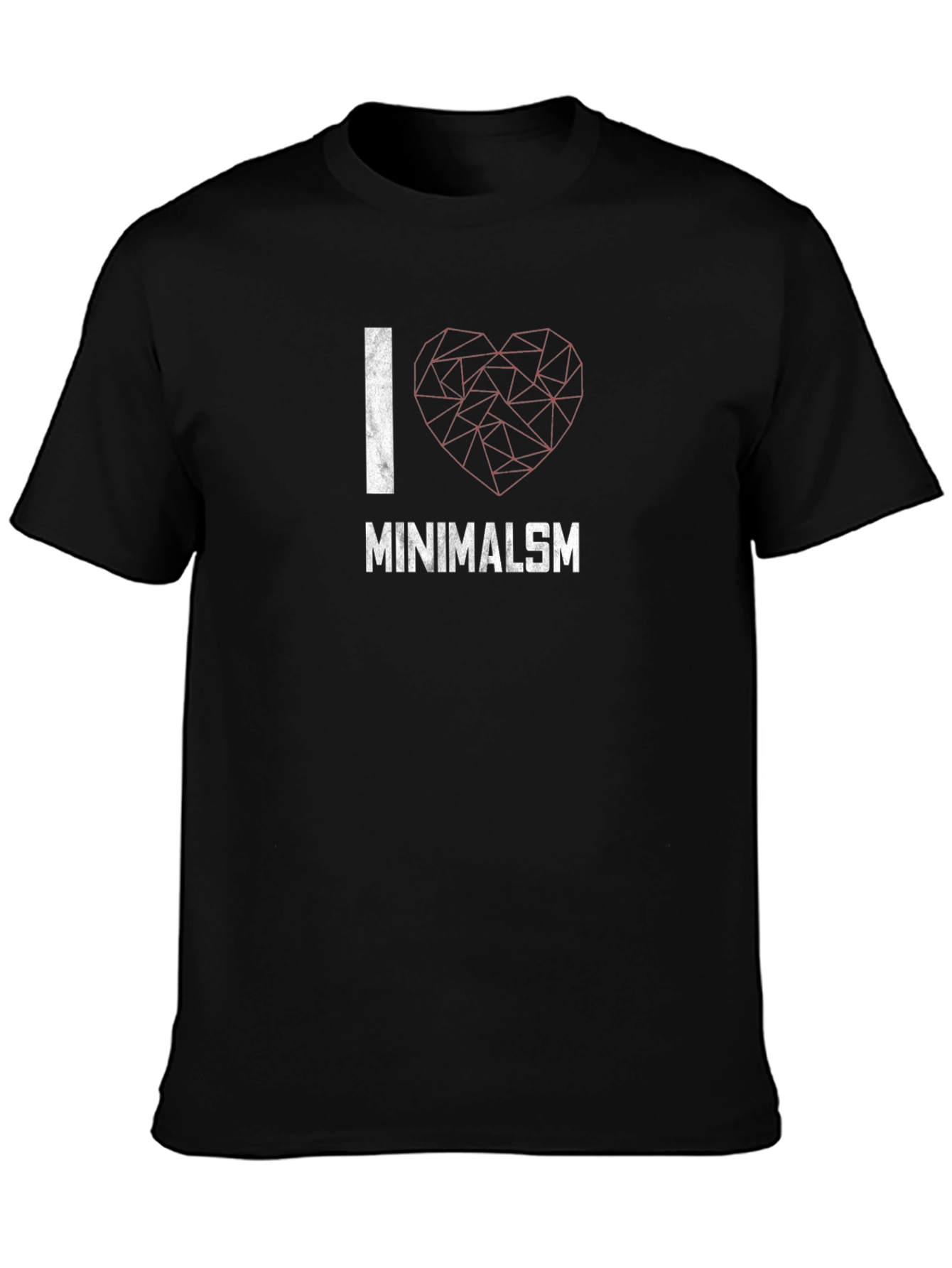 I Love Minimalism Graphic Tee - Black