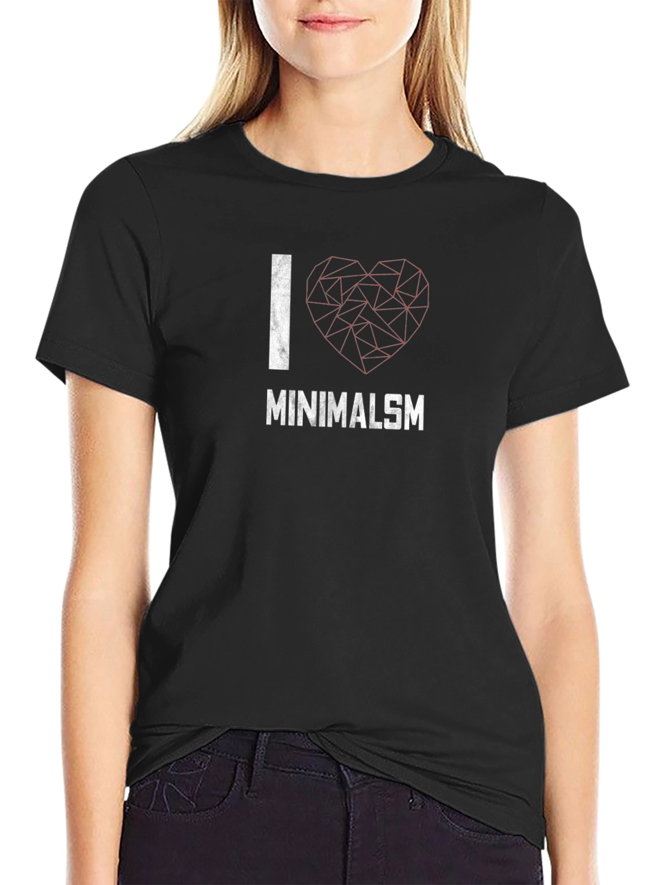 I Love Minimalism Graphic Tee - Black
