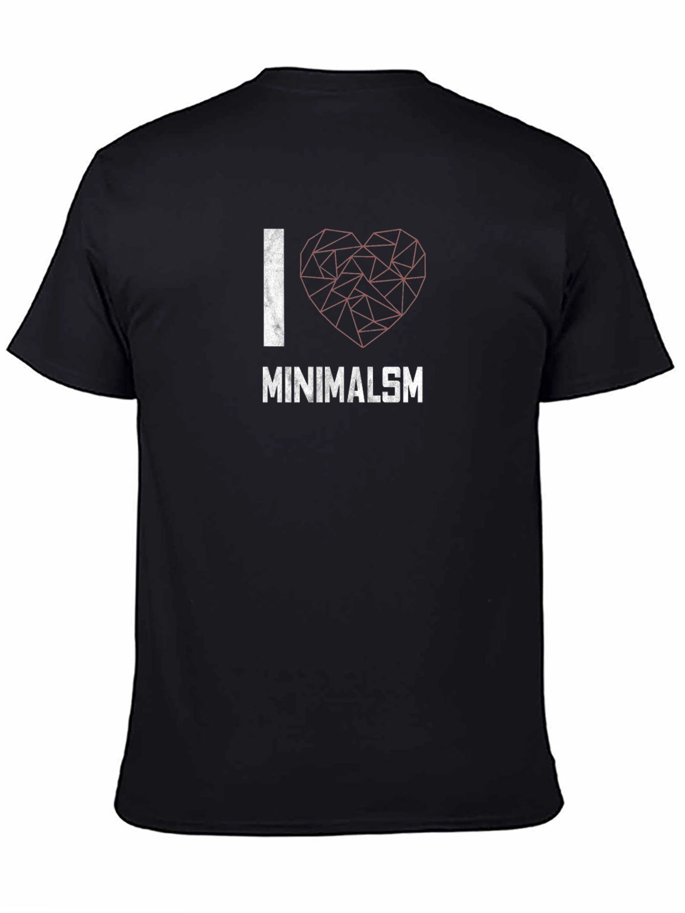 I Love Minimalism Graphic Tee - Black