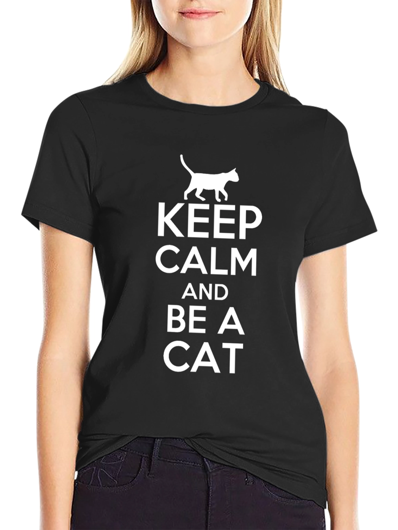Keep Calm and Be a Cat Graphic Tee