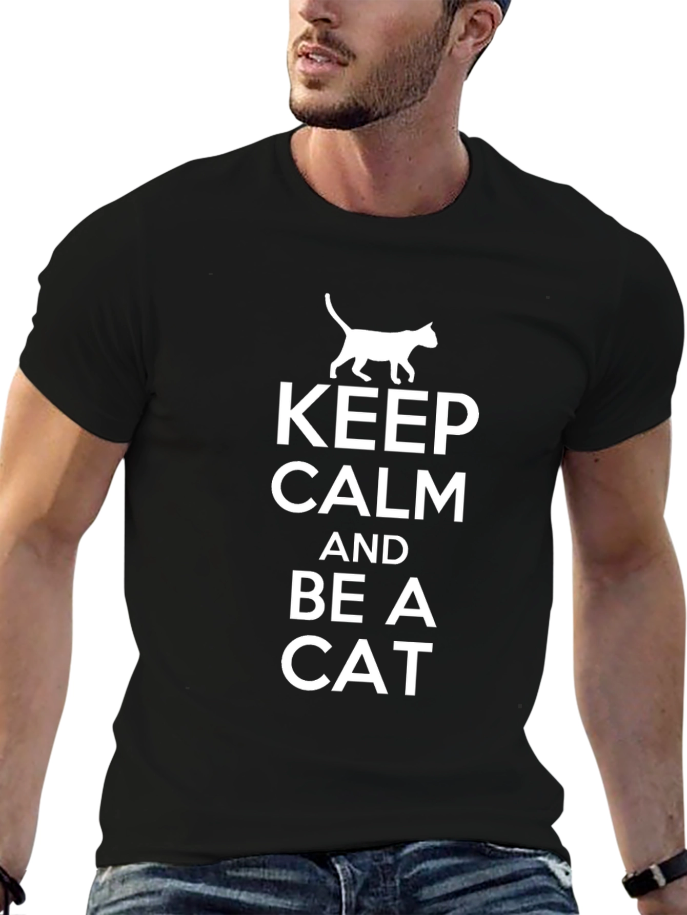 Keep Calm and Be a Cat Graphic Tee