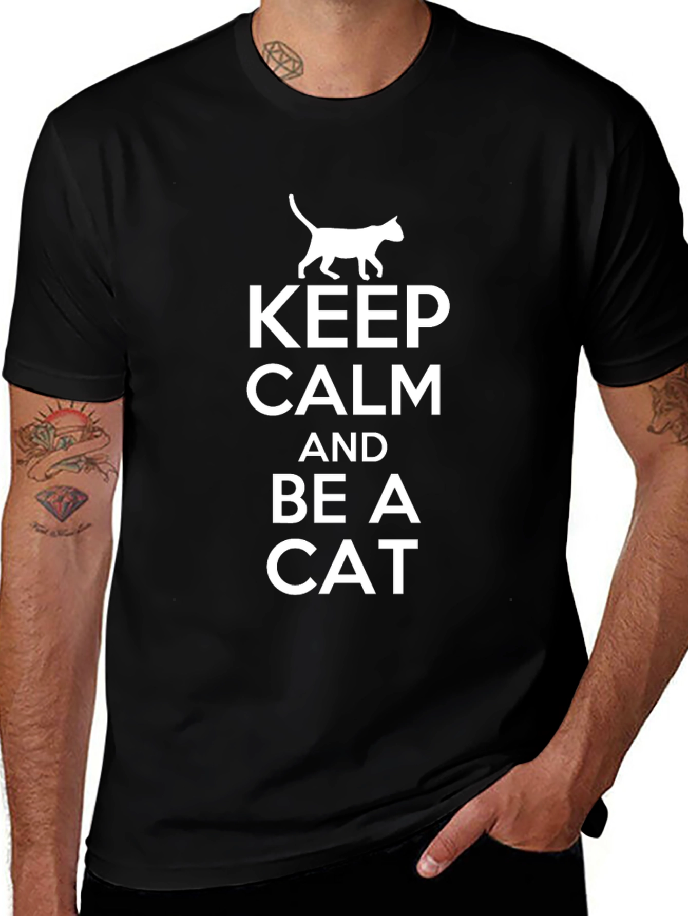 Keep Calm and Be a Cat Graphic Tee