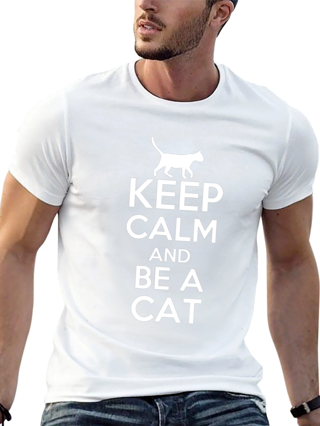 Keep Calm and Be a Cat Graphic Tee