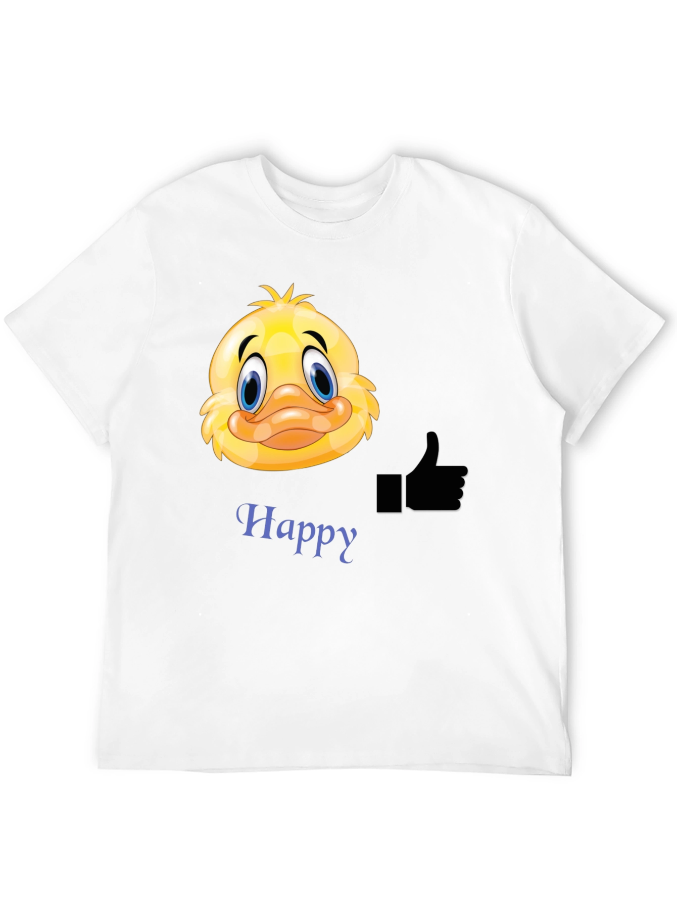 Happy Duck Graphic Tee - Mens Black T-Shirt