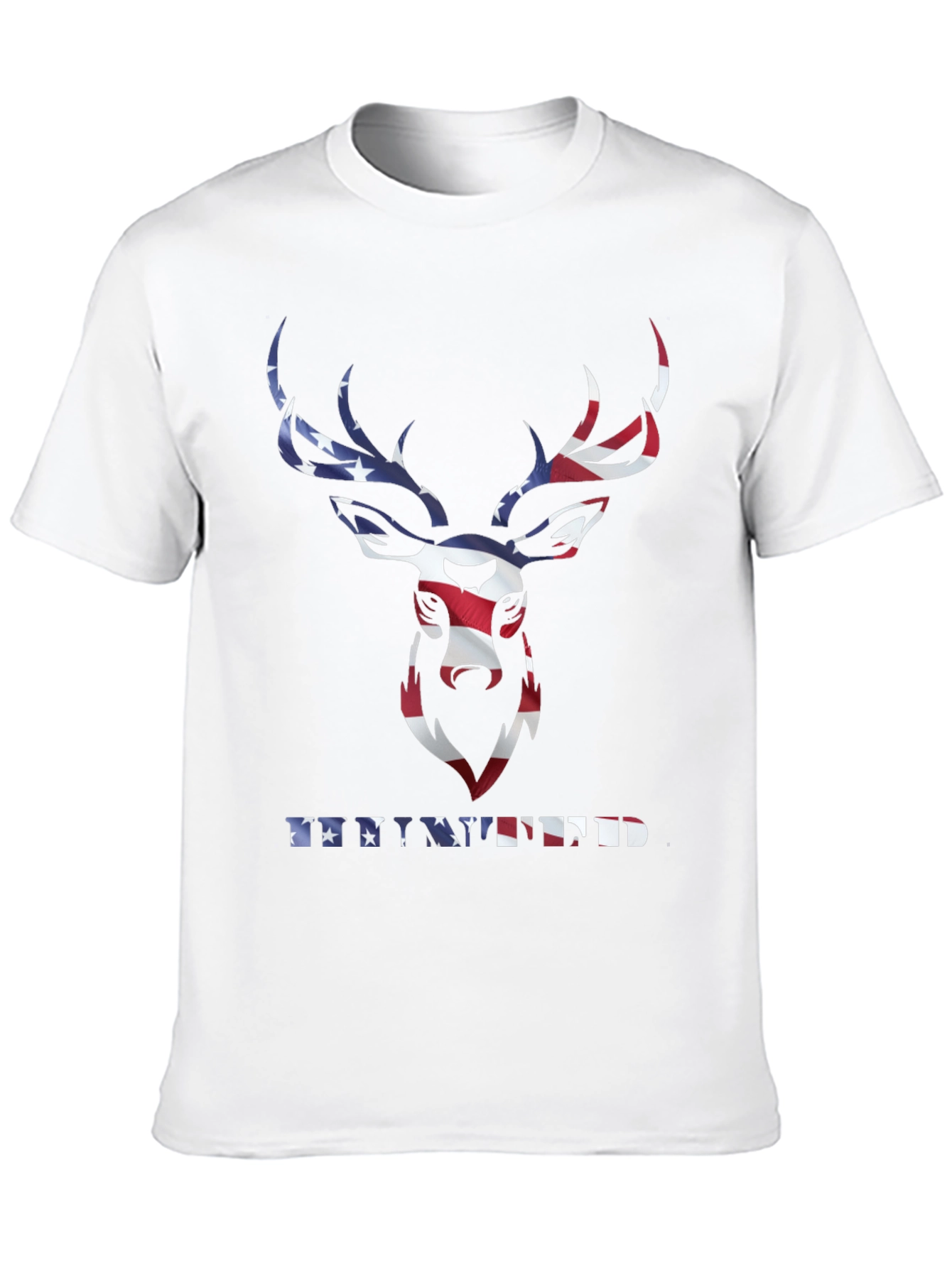 Patriotic Deer T-Shirt - American Flag Graphic Tee