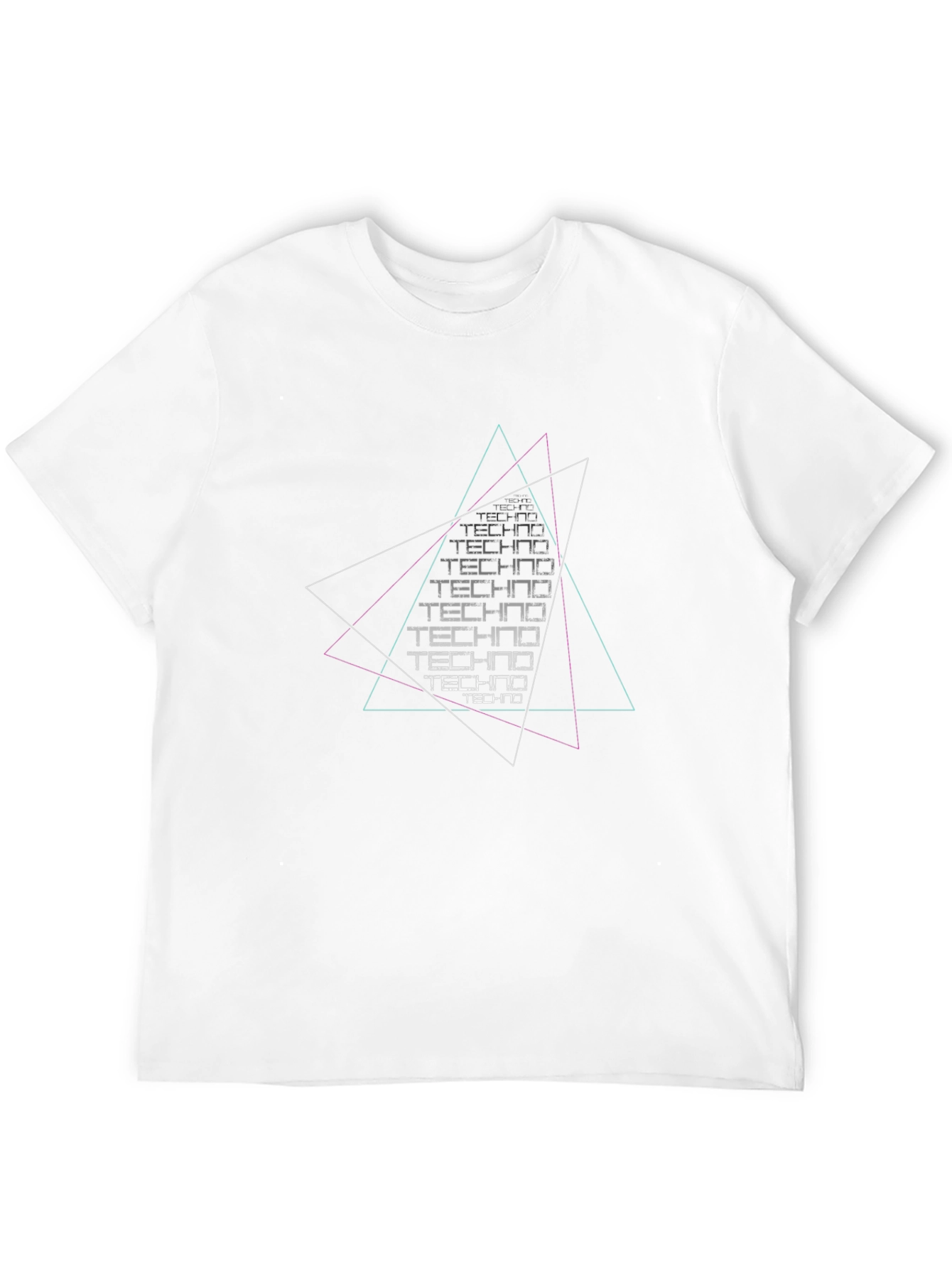 Techno Triangle Black Graphic Tee