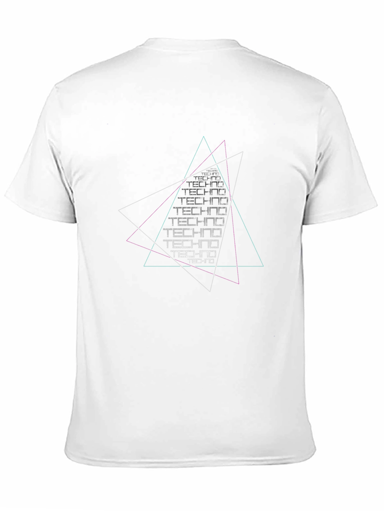 Techno Triangle Black Graphic Tee