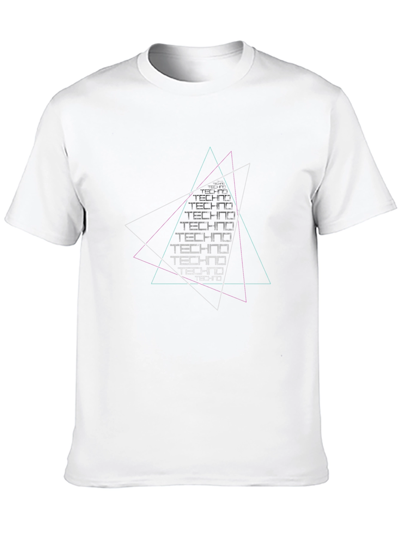Techno Triangle Black Graphic Tee