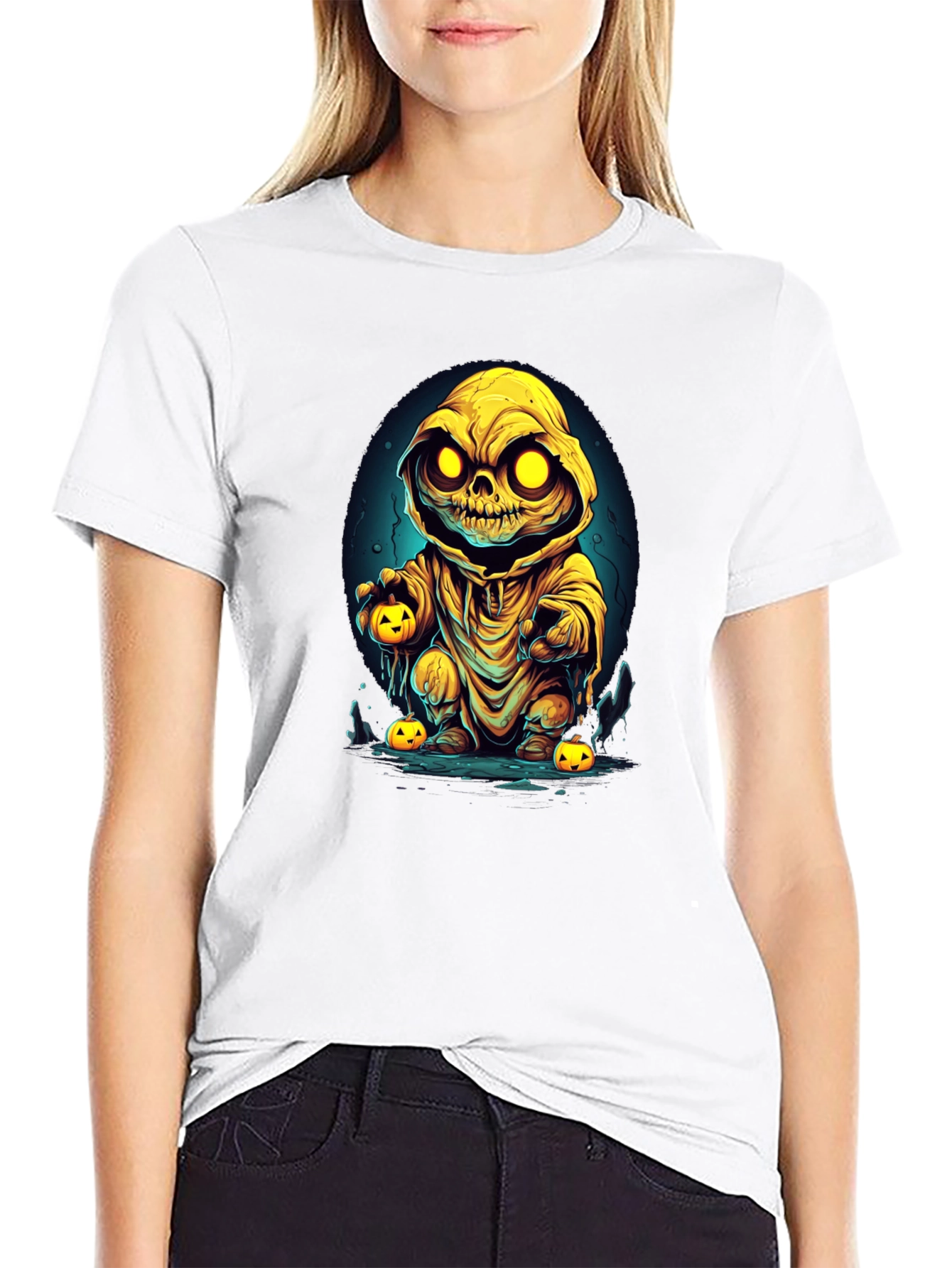 Spooky Pumpkin Character Graphic Tee