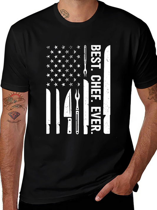 Best Chef Ever American Flag T-Shirt