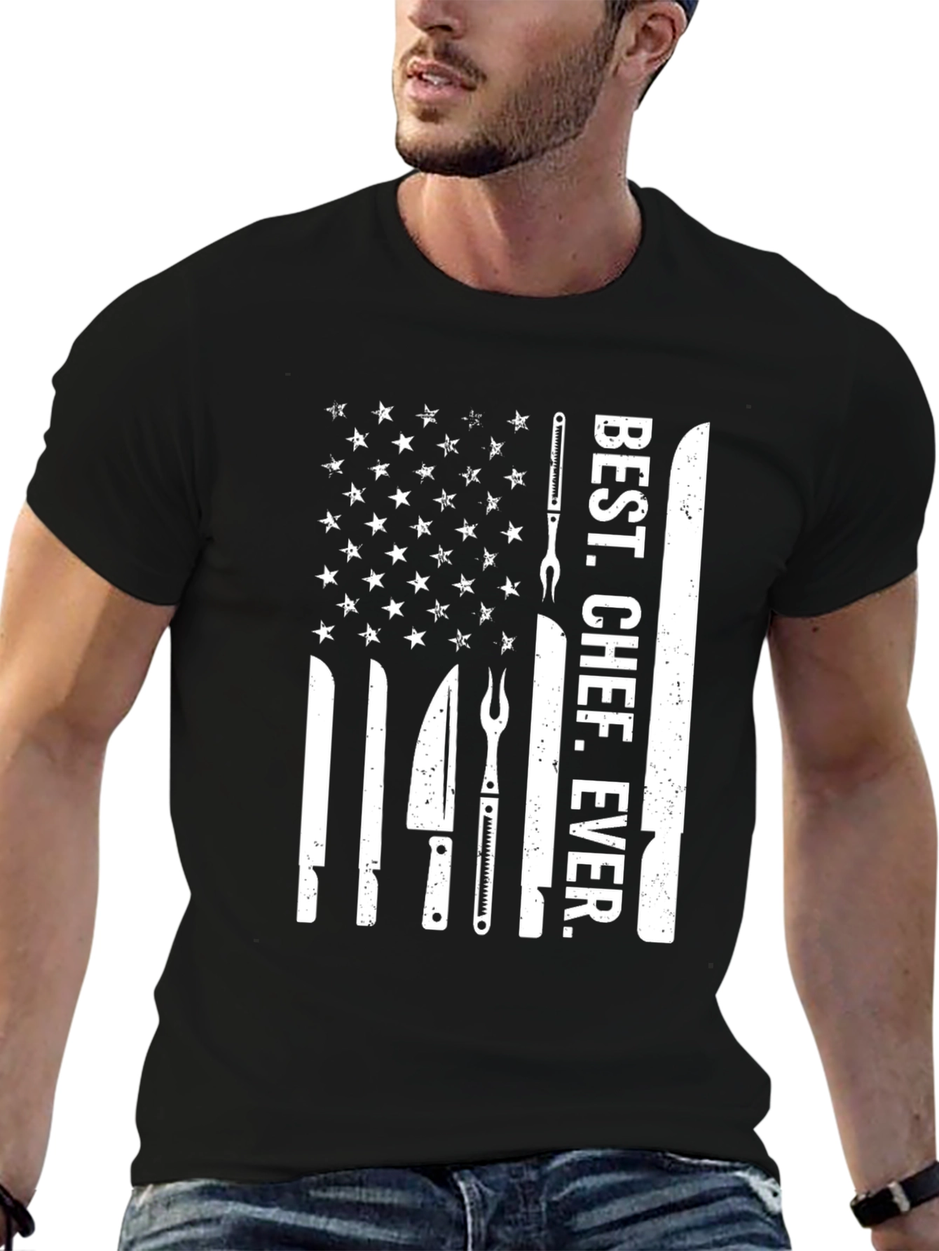 Best Chef Ever American Flag T-Shirt