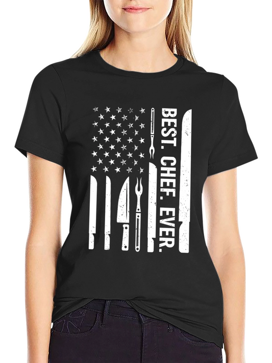 Best Chef Ever American Flag T-Shirt